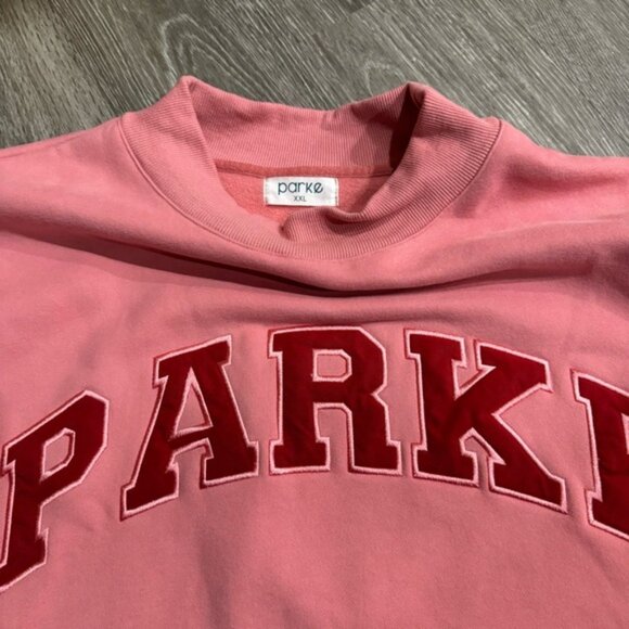 Parke Valentine's Day Mockneck Sweatshirt Pink Red XXL limited edition - Picture 3 of 7
